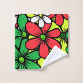Mooie heldere groepering van zomerbloemen bad handdoek (Wasdoekje)