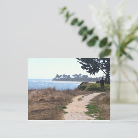 Mooie heldere hemel aan de strand. briefkaart (Staand voorkant)