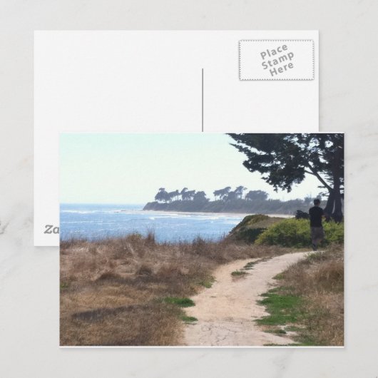 Mooie heldere hemel aan de strand. briefkaart (Voorkant / Achterkant)