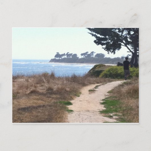 Mooie heldere hemel aan de strand. briefkaart (Voorkant)