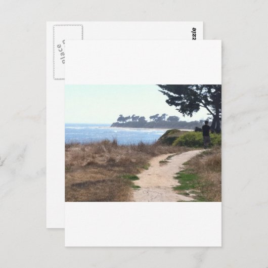 Mooie heldere hemel aan de strand. briefkaart (Voorkant / Achterkant)