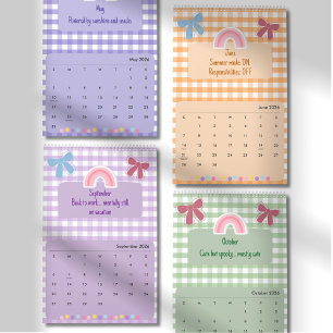 Mooie Heldere Lint & Bloem Citaat Kalender 2026