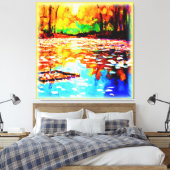 Mooie, heldere Oranje bossen. Bestel nu Canvas Afdruk (Insitu (Slaapkamer))