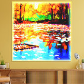 Mooie, heldere Oranje bossen. Bestel nu Canvas Afdruk (Insitu (Woonkamer))