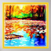 Mooie, heldere Oranje bossen. Bestel nu Poster (Voorkant)