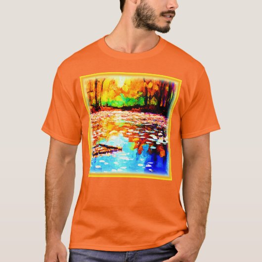 Mooie, heldere Oranje bossen. Bestel nu T-shirt (Voorkant)