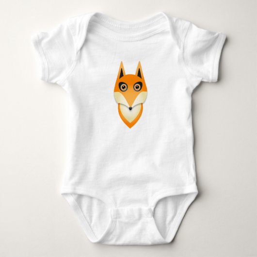 Mooie heldere oranje vos baby jongens romper (Voorkant)