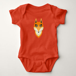Mooie heldere oranje vos baby jongens romper