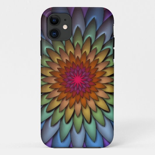 Mooie heldere regenboog bloem Case-Mate iPhone case (Achterkant)