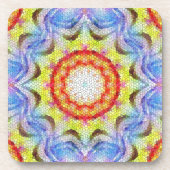 Mooie, heldere Tegel zon Bier Onderzetter (Voorkant)