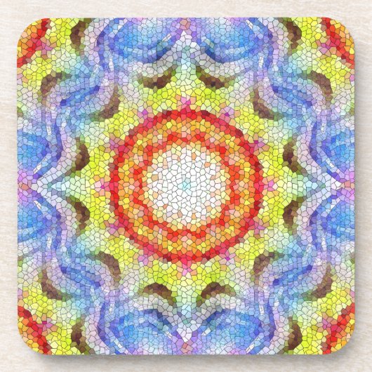 Mooie, heldere Tegel zon Bier Onderzetter (Voorkant)