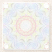 Mooie, heldere Tegel zon Glazen Onderzetter (Achterkant)