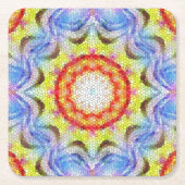 Mooie, heldere Tegel zon Kartonnen Onderzetters (Voorkant)