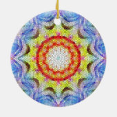 Mooie, heldere Tegel zon Keramisch Ornament (Achterkant)