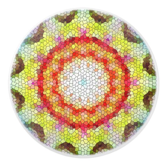 Mooie, heldere Tegel zon Keramische Knop (Voorkant)