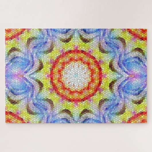 Mooie, heldere Tegel zon Legpuzzel (Horizontaal)