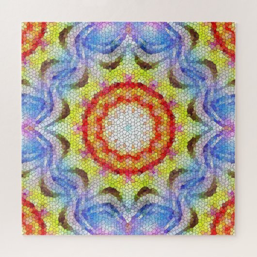 Mooie, heldere Tegel zon Legpuzzel (Horizontaal)