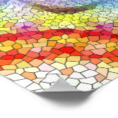 Mooie, heldere Tegel zon Poster (Hoek)