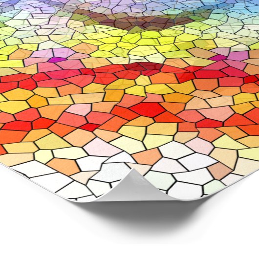 Mooie, heldere Tegel zon Poster (Hoek)