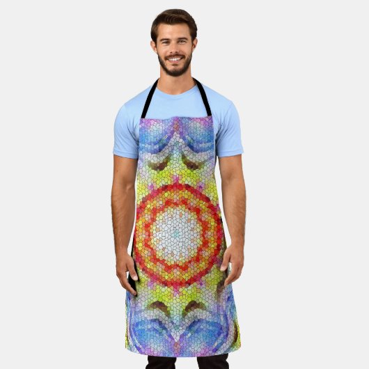 Mooie, heldere Tegel zon Schort (Gedragen)