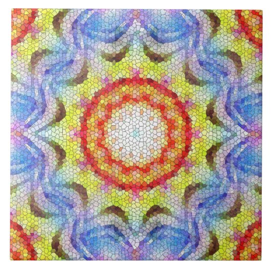 Mooie, heldere Tegel zon Tegeltje (Voorkant)