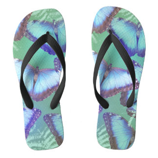 Mooie, heldere vlinder teenslippers