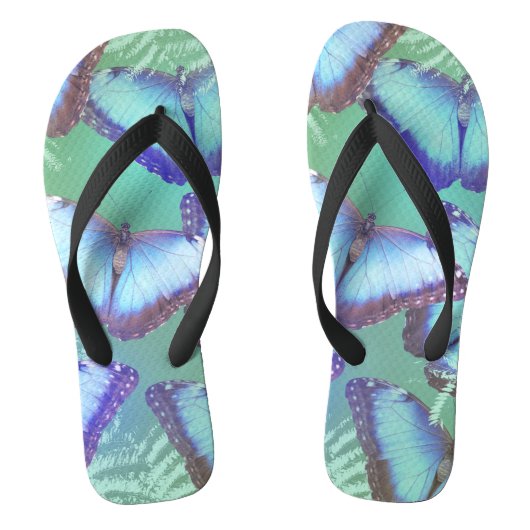 Mooie, heldere vlinder teenslippers (Voetbed)