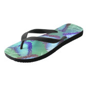 Mooie, heldere vlinder teenslippers (Schuin)