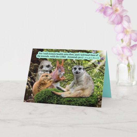 Mooie helende schriftuur Jeremia 30:17 Kaart (Orchidee)