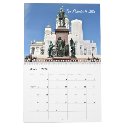 Mooie Helsinki Finland Muur Kalender (Mar 2026)