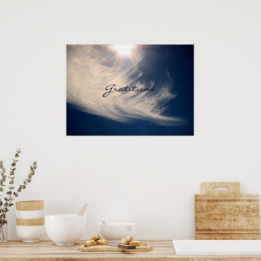 Mooie hemel en breedtegraad inspireren op maat poster (Keuken)