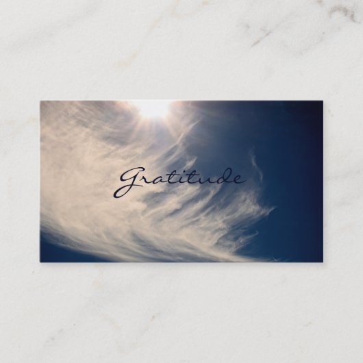 Mooie hemel en breedtegraad inspireren op maat visitekaartje (Voorkant)