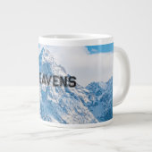 Mooie hemelsblauwe kleur afbeelding tekst Specialt Grote Koffiekop (Voorkant rechts)