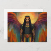 Mooie Hemelse Geest Gids Regenboog Vleugels Briefkaart (Voorkant / Achterkant)