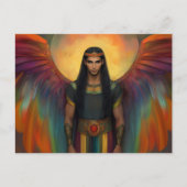 Mooie Hemelse Geest Gids Regenboog Vleugels Briefkaart (Voorkant)