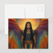 Mooie Hemelse Geestelijke Gids Regenboog Vleugels Briefkaart (Voorkant / Achterkant)