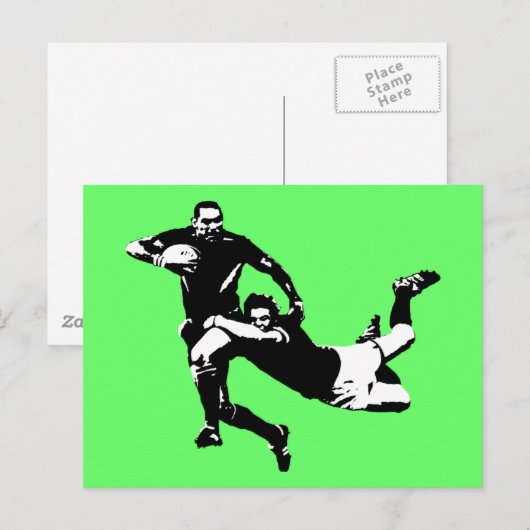 Mooie hendel, Rugby Briefkaart (Voorkant / Achterkant)