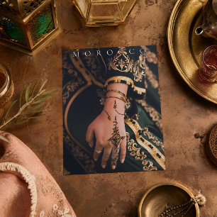 Mooie Henna-patronen Marokko Marrakesh Briefkaart