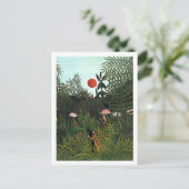 Mooie Henri Rousseau's beroemde Virgin Forest Briefkaart (Staand voorkant)