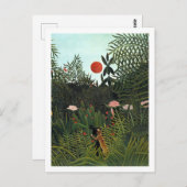 Mooie Henri Rousseau's beroemde Virgin Forest Briefkaart (Voorkant / Achterkant)
