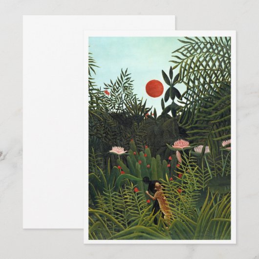 Mooie Henri Rousseau's beroemde Virgin Forest Kaart (Voorkant / Achterkant)