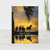 Mooie herder van paarden, Birthday over de Miles Kaart (Voorkant)