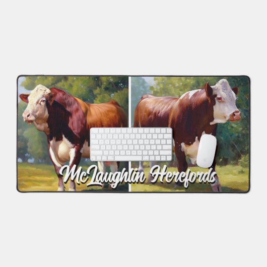 Mooie Hereford Bull Bureaumat (Keyboard & Muis)