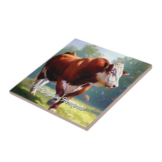Mooie Hereford Bull Tegeltje (Zijkant)
