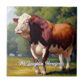 Mooie Hereford Bull Tegeltje (Voorkant)