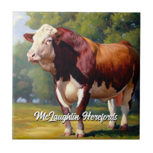 Mooie Hereford Bull Tegeltje