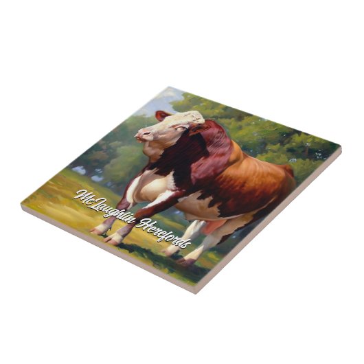 Mooie Hereford Bull Tegeltje (Zijkant)