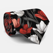 Mooie Heren Accessoires Tulp Bloem Stropdas (Opgerold)