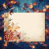 Mooie herfst blad bloem herfst bruiloft bedankkaart