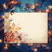 Mooie herfst blad bloem herfst bruiloft details informatiekaartje